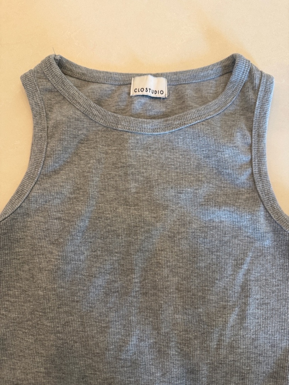 Studio Heather Gray Ribbed Tank - Picture 2 of 4